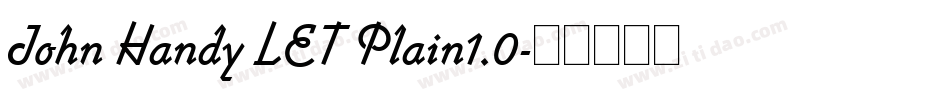 John Handy LET Plain1.0字体转换